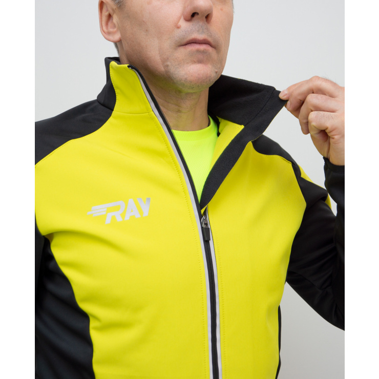 Куртка разминочная RAY WS модель RACE (UNI) желтый/черный с/о молния  фото 4