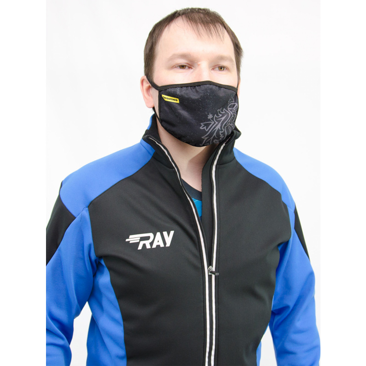 Куртка разминочная RAY WS модель RACE (UNI) черный/синий фото 7