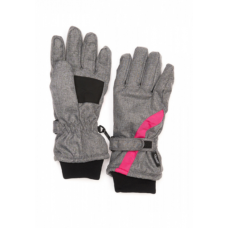 Перчатки детские OLDOS "Леоне 2" цвет серый меланж_розовый фото 1