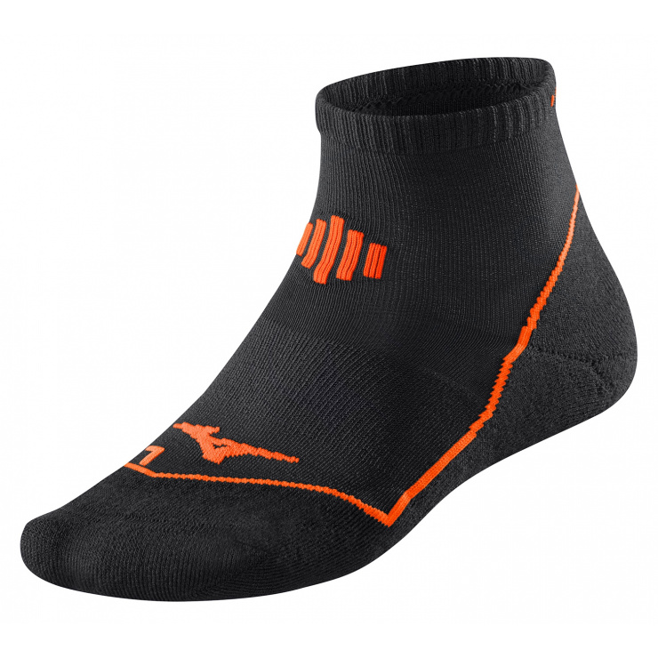 Носки MIZUNO DryLite Comfort Mid Socks, черный/оранжевый фото 1