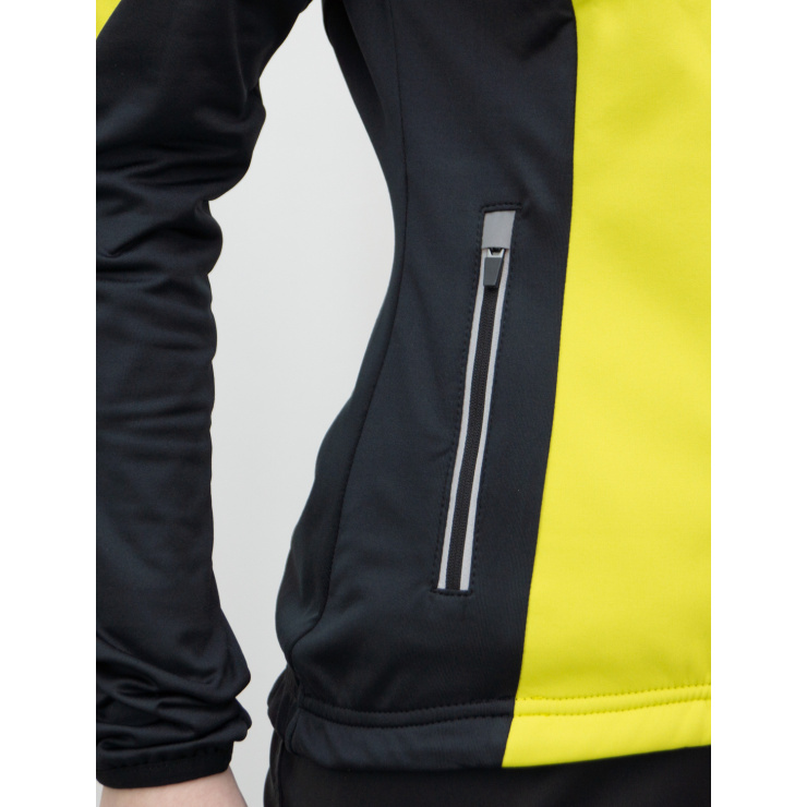 Куртка разминочная RAY WS модель PRO RACE (Women) желтый/черный с/о молния фото 7