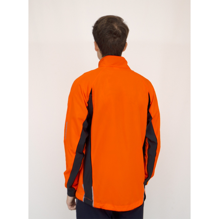 Куртка беговая RAY SPORT (летняя) оранжевый, черная молния фото 4