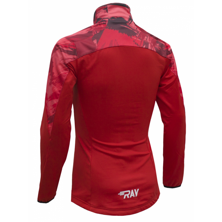 Куртка разминочная RAY WS модель PRO RACE (Woman) принт STROKES красный фото 2