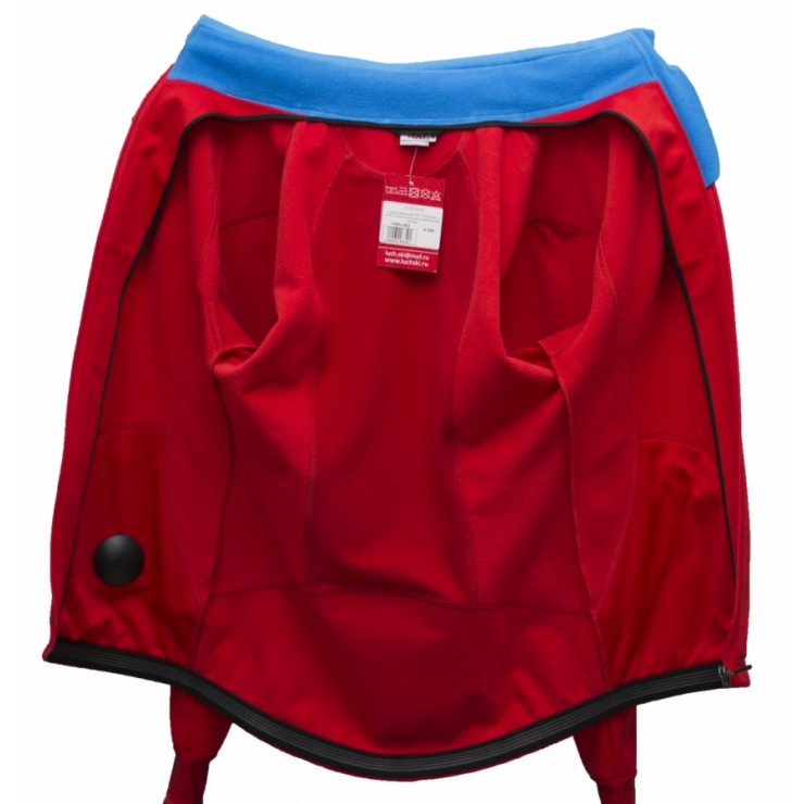 Куртка разминочная RAY WS модель STAR (Kids) красный/голубой белая молния фото 6