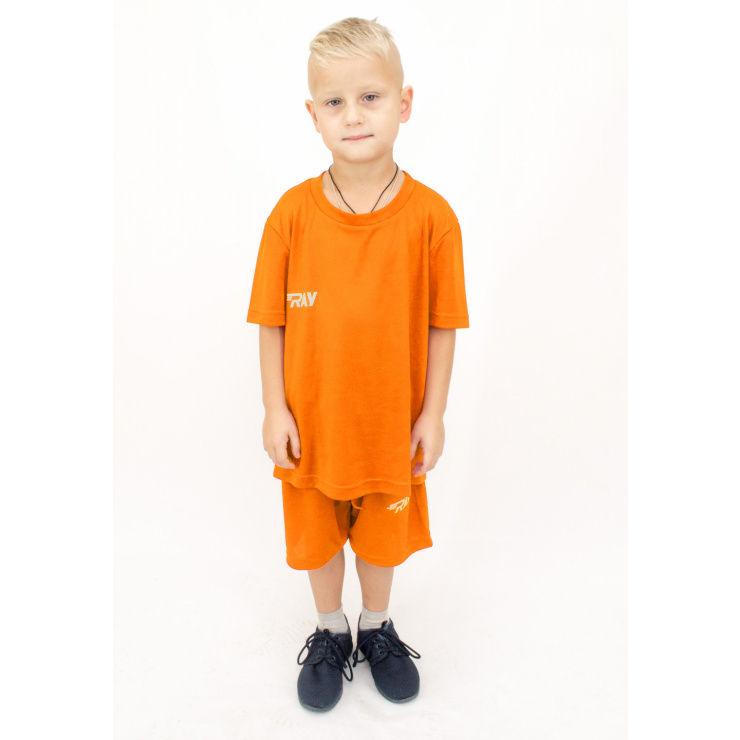 Комплект RAY (Kids) оранжевый, лого белый  фото 2