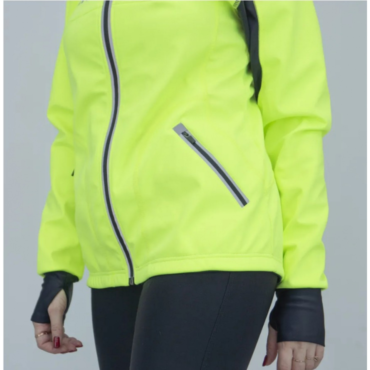 Куртка разминочная RAY WS модель STAR (Women) лимонный неон/черный лимонный шов фото 4