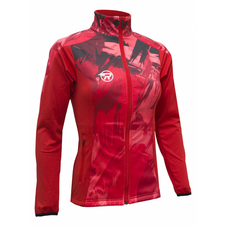 Куртка разминочная RAY WS модель PRO RACE (Woman) принт STROKES красный фото 1