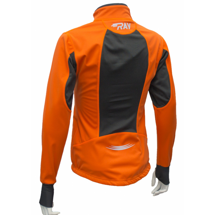Куртка разминочная RAY WS модель STAR (Woman) оранжевый/черный  фото 2