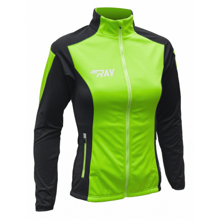 Куртка разминочная RAY WS модель PRO RACE (Kids) салатовый/черный фото 1