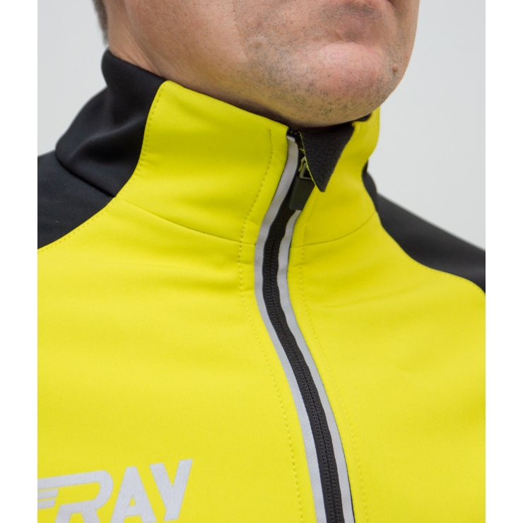 Куртка разминочная RAY WS модель RACE (UNI) желтый/черный с/о молния  фото 6