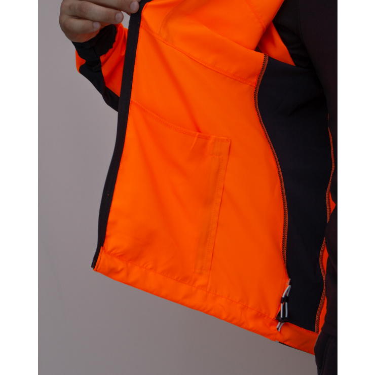Куртка беговая RAY SPORT (летняя) оранжевый, черная молния фото 6