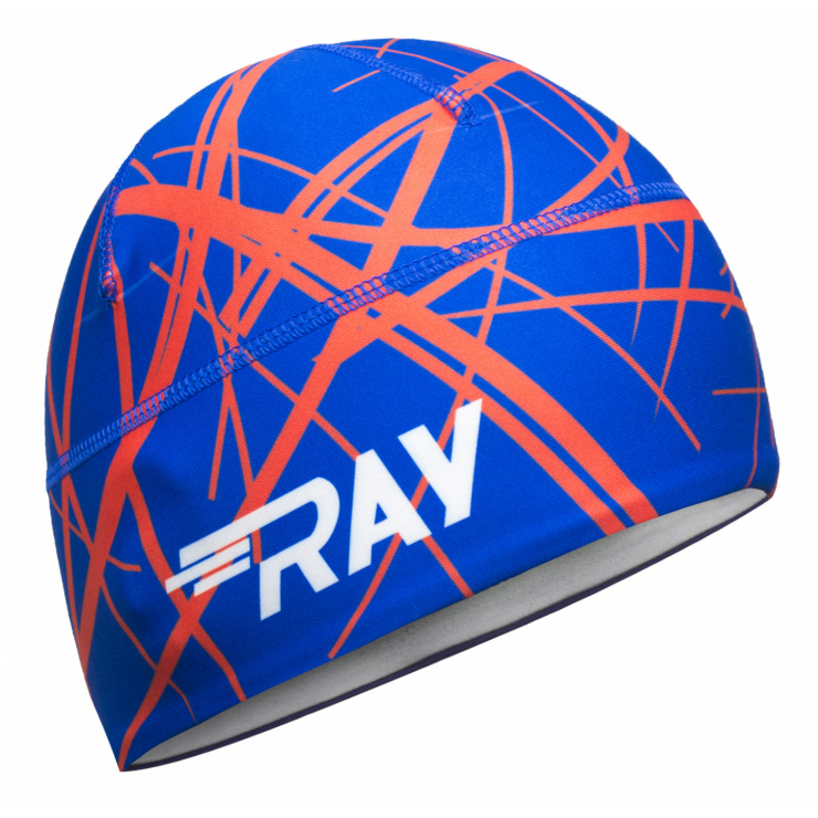 Шапочка RAY модель RACE материал термо-бифлекс синий, принт фото 1