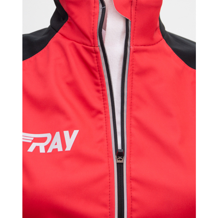 Куртка разминочная RAY WS модель PRO RACE (Woman) красный/черный фото 4