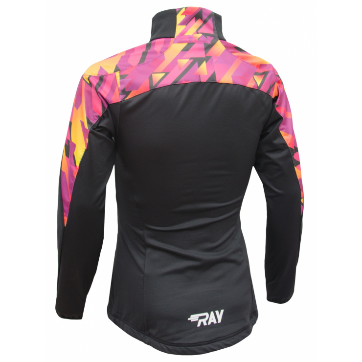 Куртка разминочная RAY WS модель PRO RACE (Woman) принт Призма черный/фиолетовый фото 2