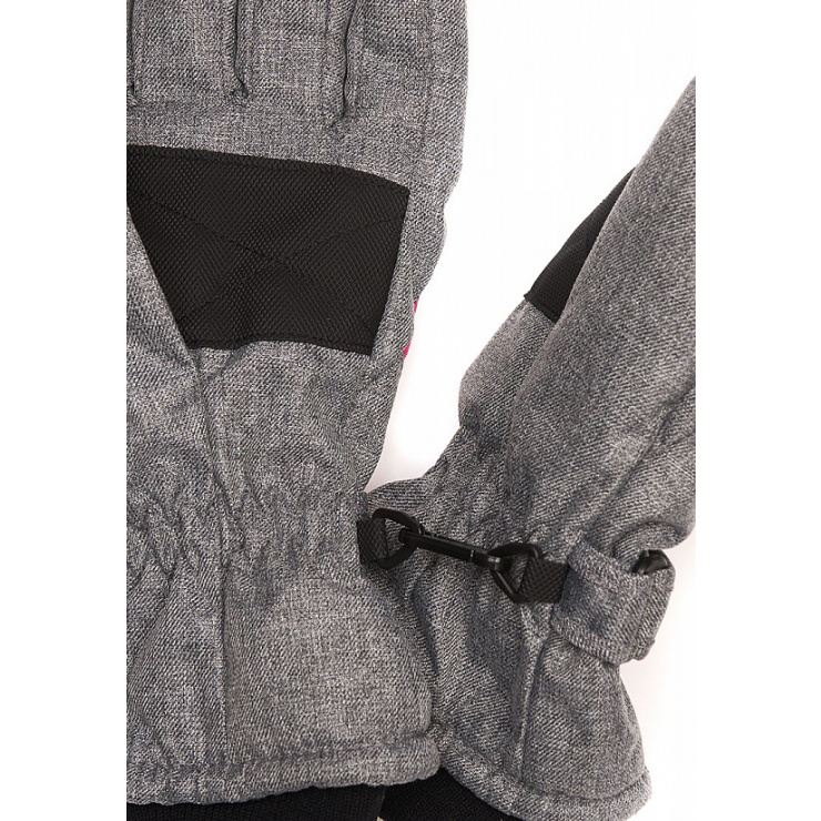 Перчатки детские OLDOS "Леоне 2" цвет серый меланж_розовый фото 3
