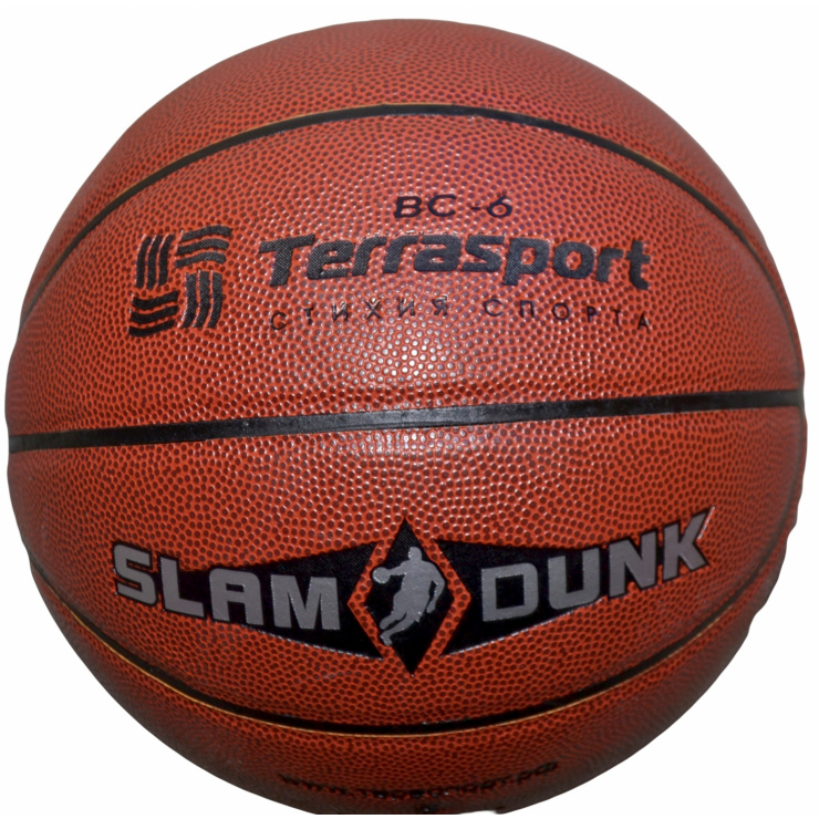 Мяч баскетбольный TERRASPORT ПУ8 BC-6 SLAM DUNK фото 1