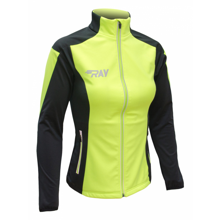 Куртка разминочная RAY WS модель PRO RACE (Women) лимонный/черный с/о молния фото 1