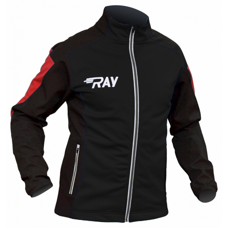 Куртка разминочная RAY WS модель PRO RACE (Men) черный/красный фото 1